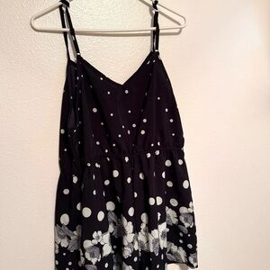 Black and White Polka Dot Women's Romper